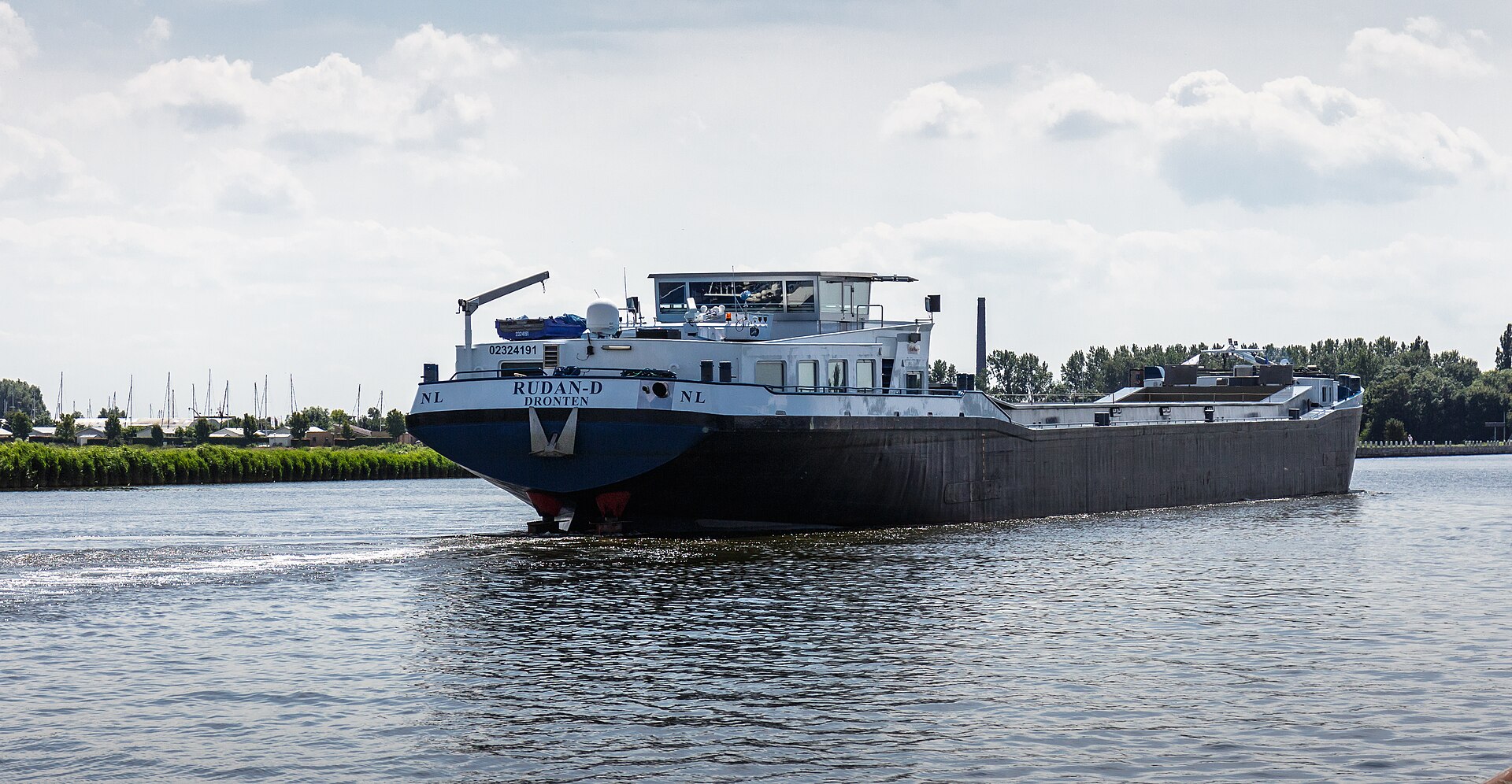 Cargo ship at sea